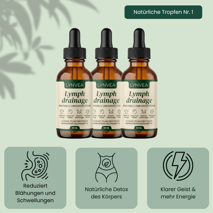 Lynvea Detox-Tropfen – Natürliche Linderung bei Wassereinlagerungen im Gesicht, Bauch und an den Beinen
