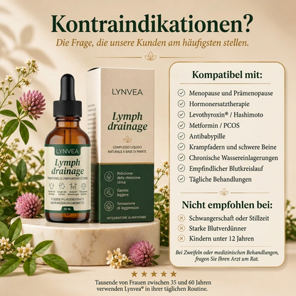 Lynvea Detox-Tropfen – Natürliche Linderung bei Wassereinlagerungen im Gesicht, Bauch und an den Beinen