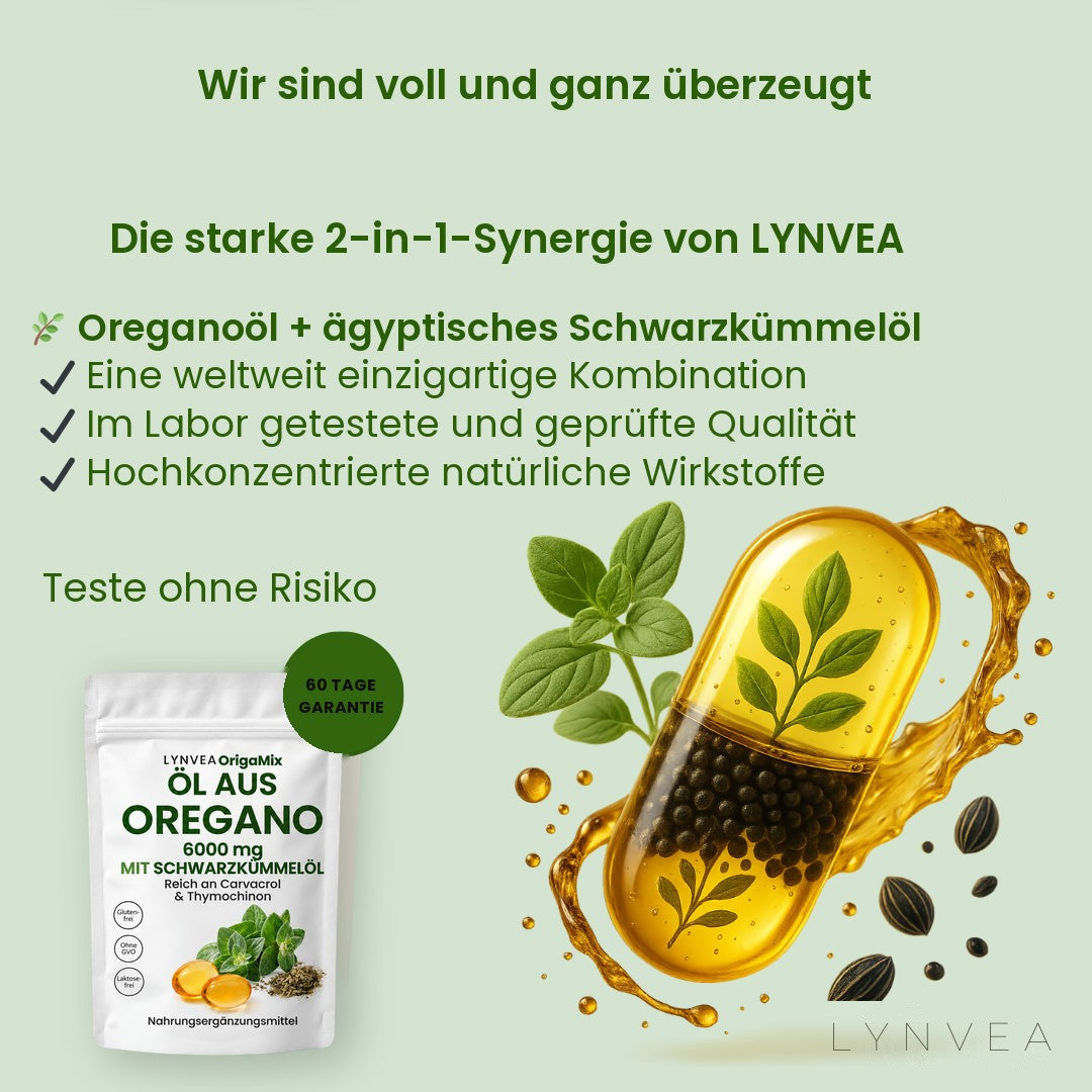 Die starke 2-in-1-Synergie: Oreganoöl + ägyptisches Schwarzkümmelöl